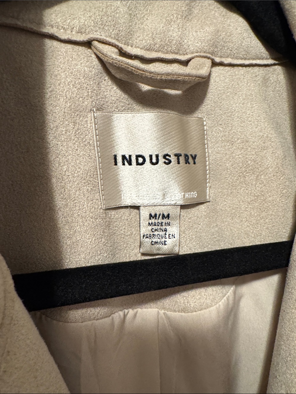 Beige Suede Button-Front Jacket - Picture 2 of 7